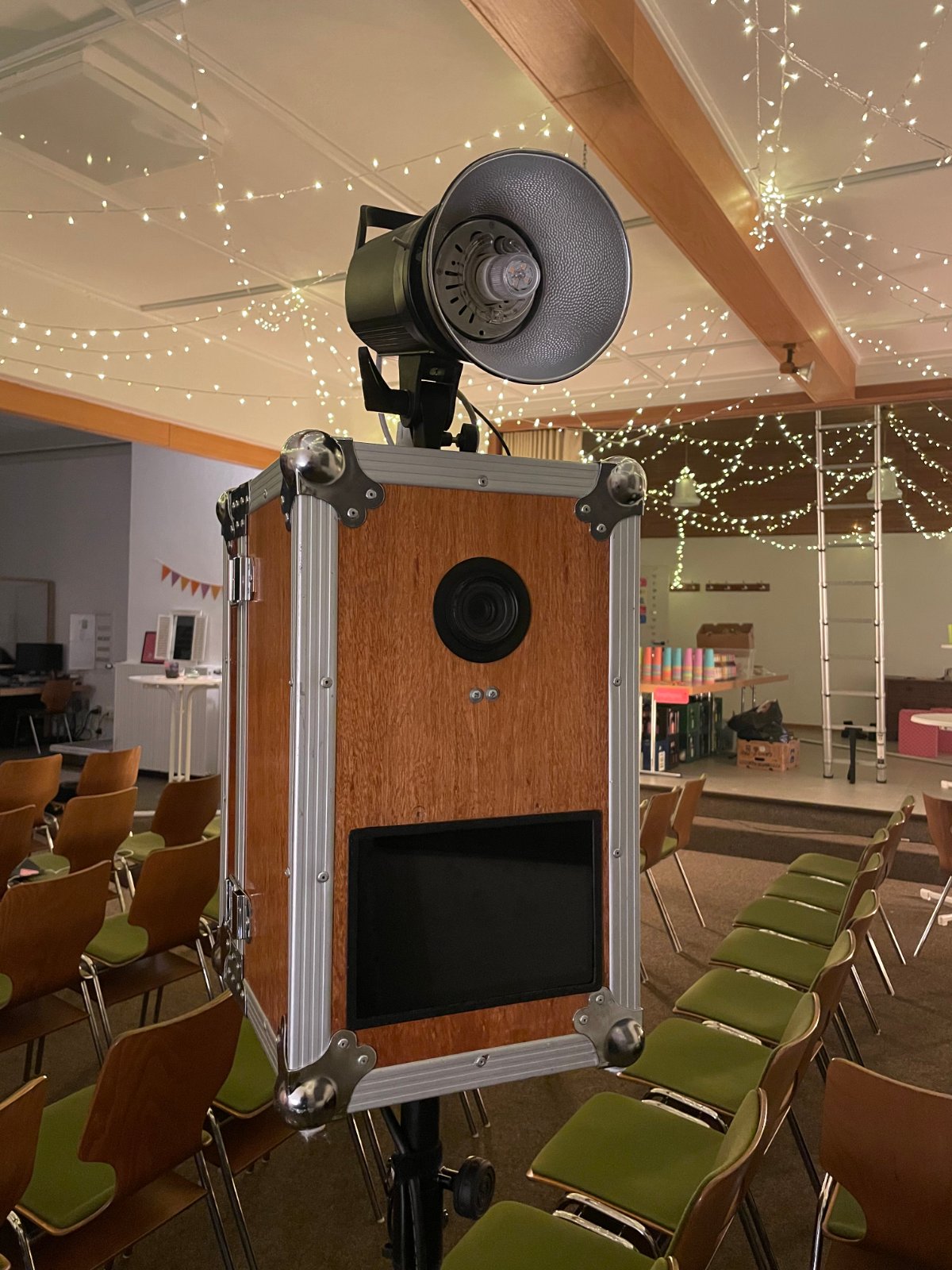 Die Plug-&-Play-Fotobox von Lars Zumpe, aufgebaut auf einer Feier